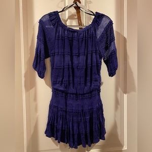 Gianni Bini Purple Lace Peasant Tunic XS (Juniors)